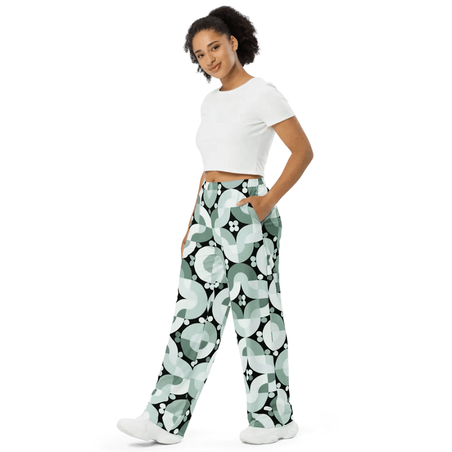 BUIII Retro Harmony: Mint Oasis Wide-Leg Pants product image (4)