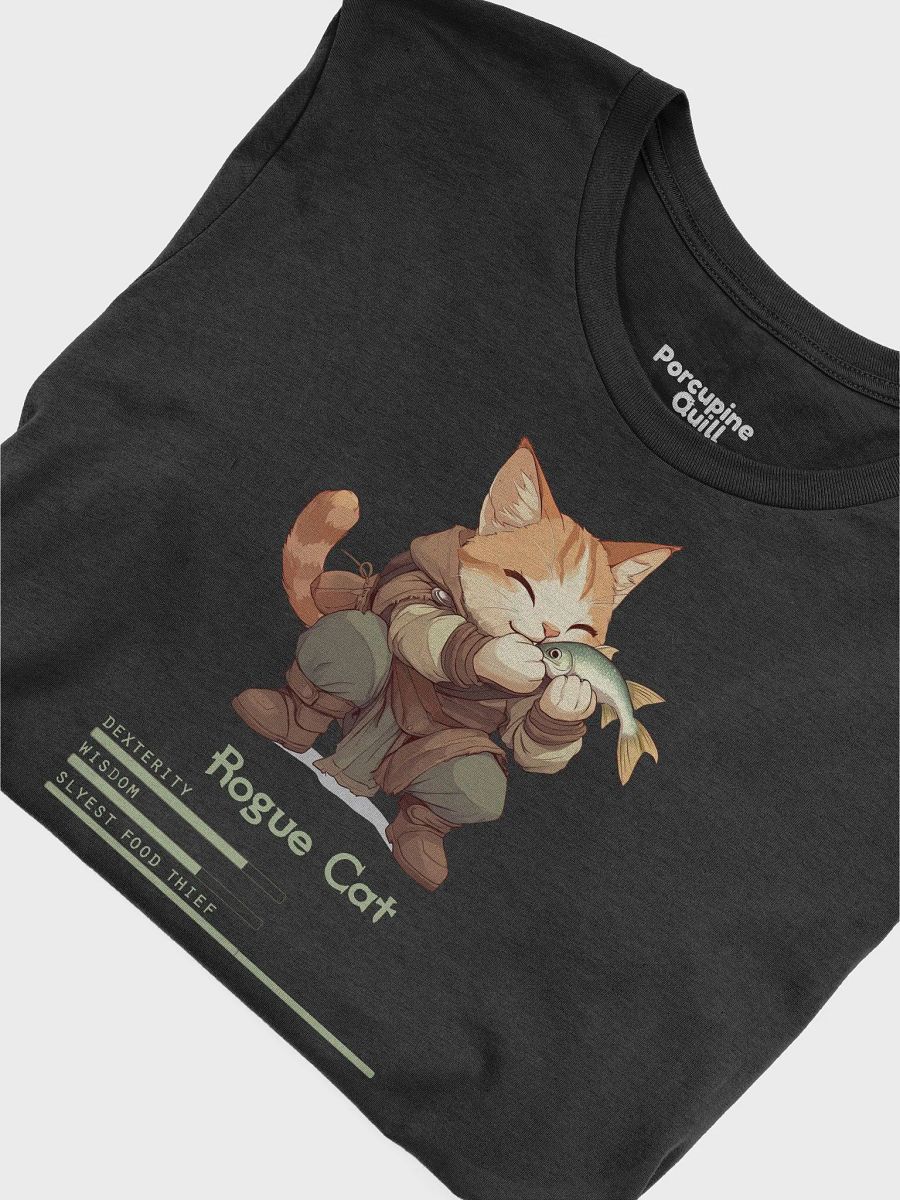 RPG Rogue Cat unisex short sleeve T-shirt for gamers and cat lovers product image (18)