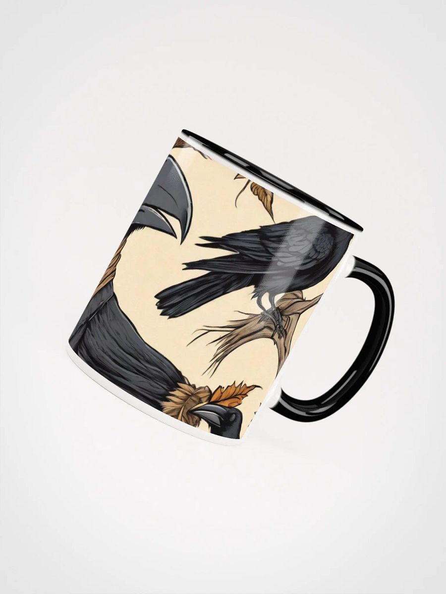 Coffee Mug with Color Inside - Harvest Scarecrow Vintage Illustration product image (3)
