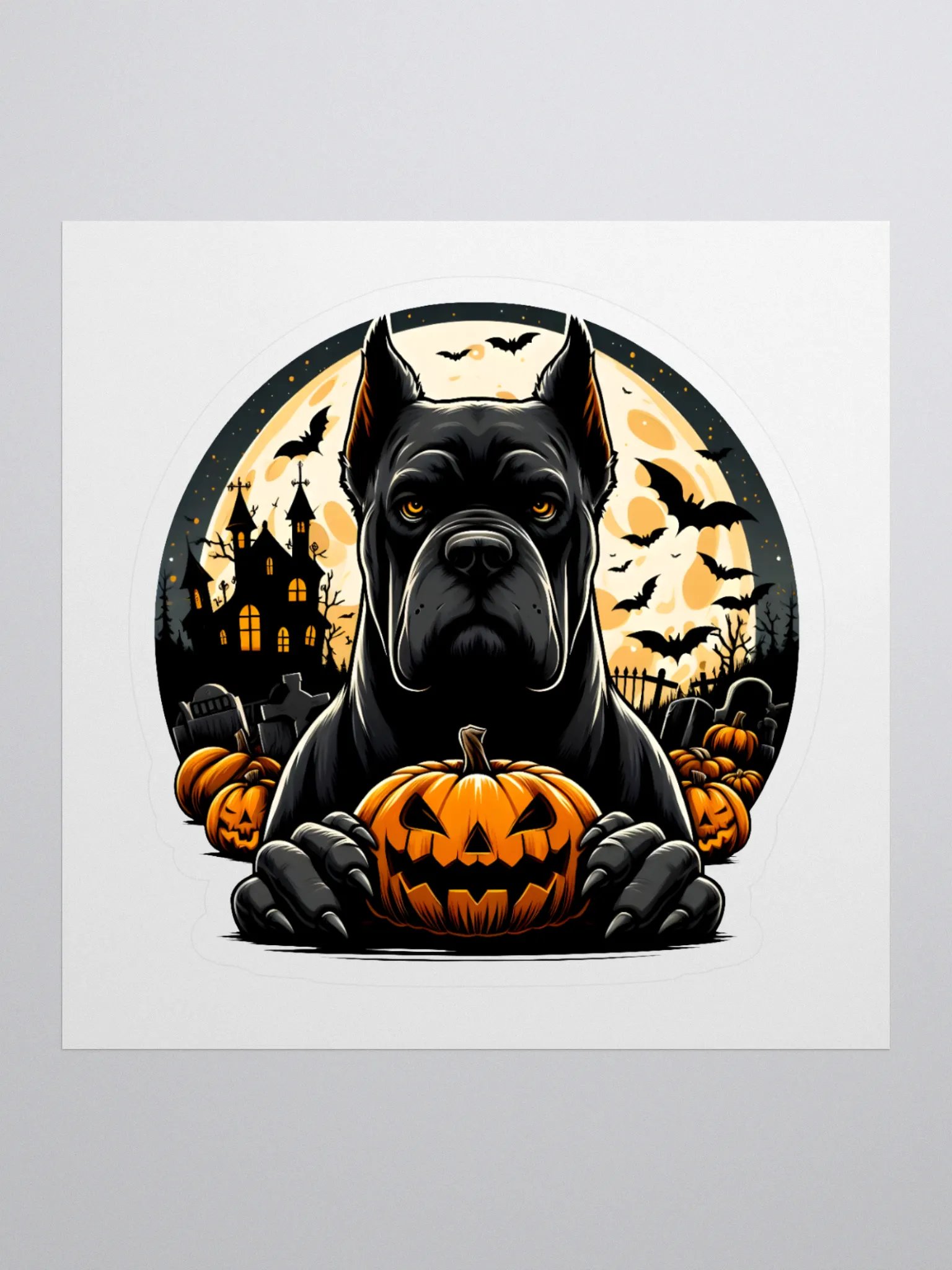 Cane Corso Pumpkin Sticker product image (1)