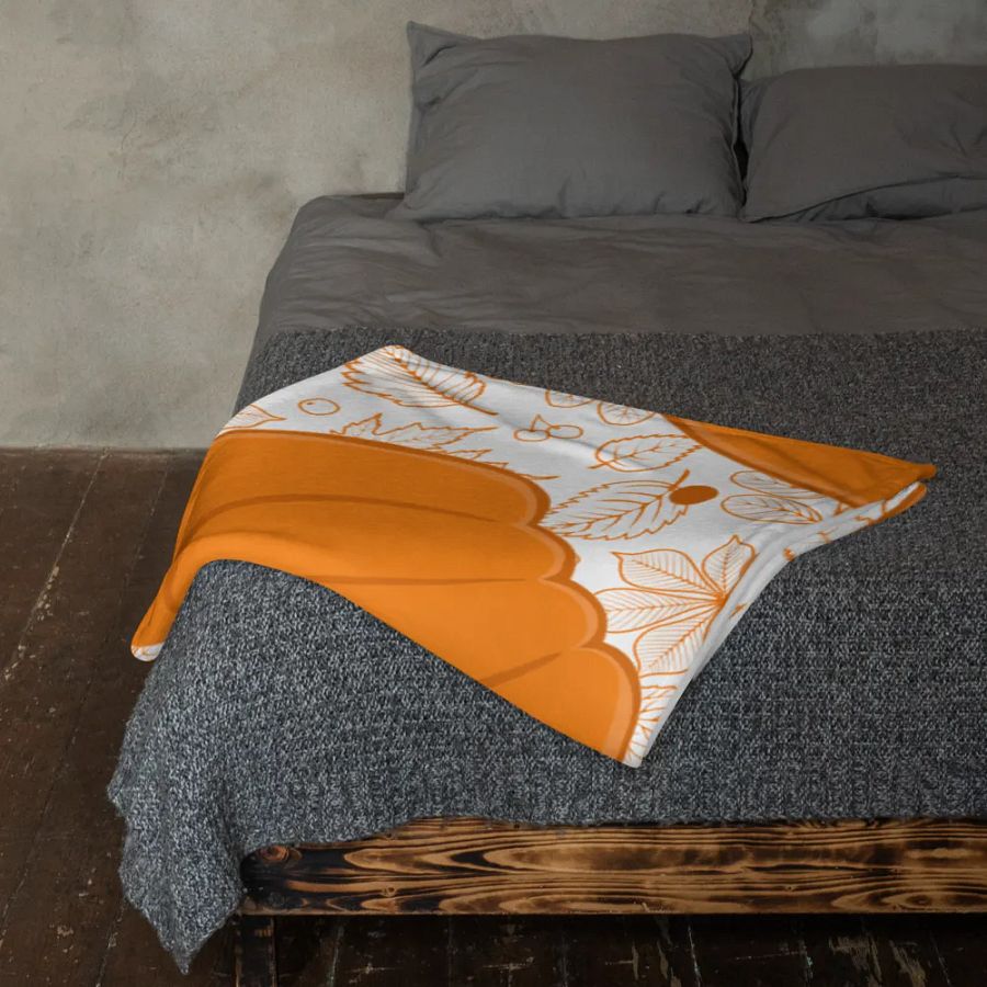 Cozy Fall Pumpkin Throw Blanket | Autumn Home Decor product image (11)