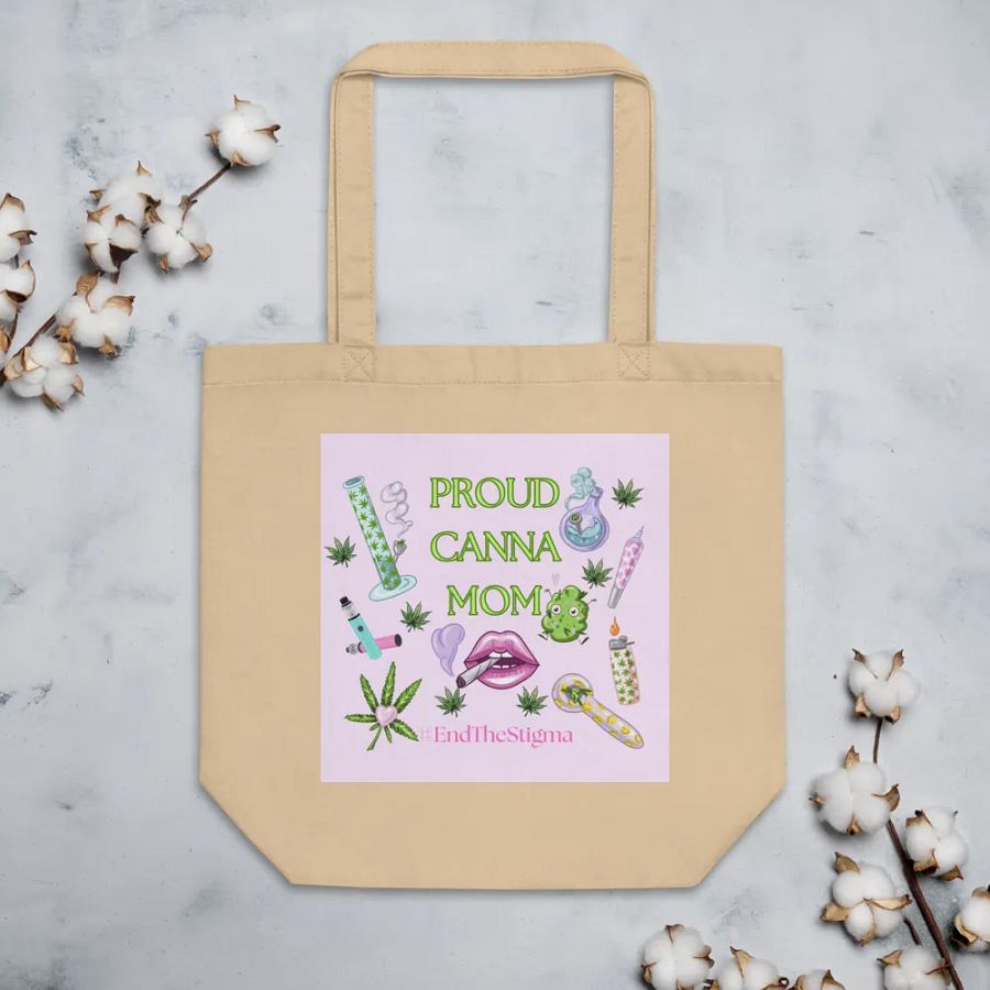Proud Canna Mom Eco-Friendly Tote Bag product image (4)