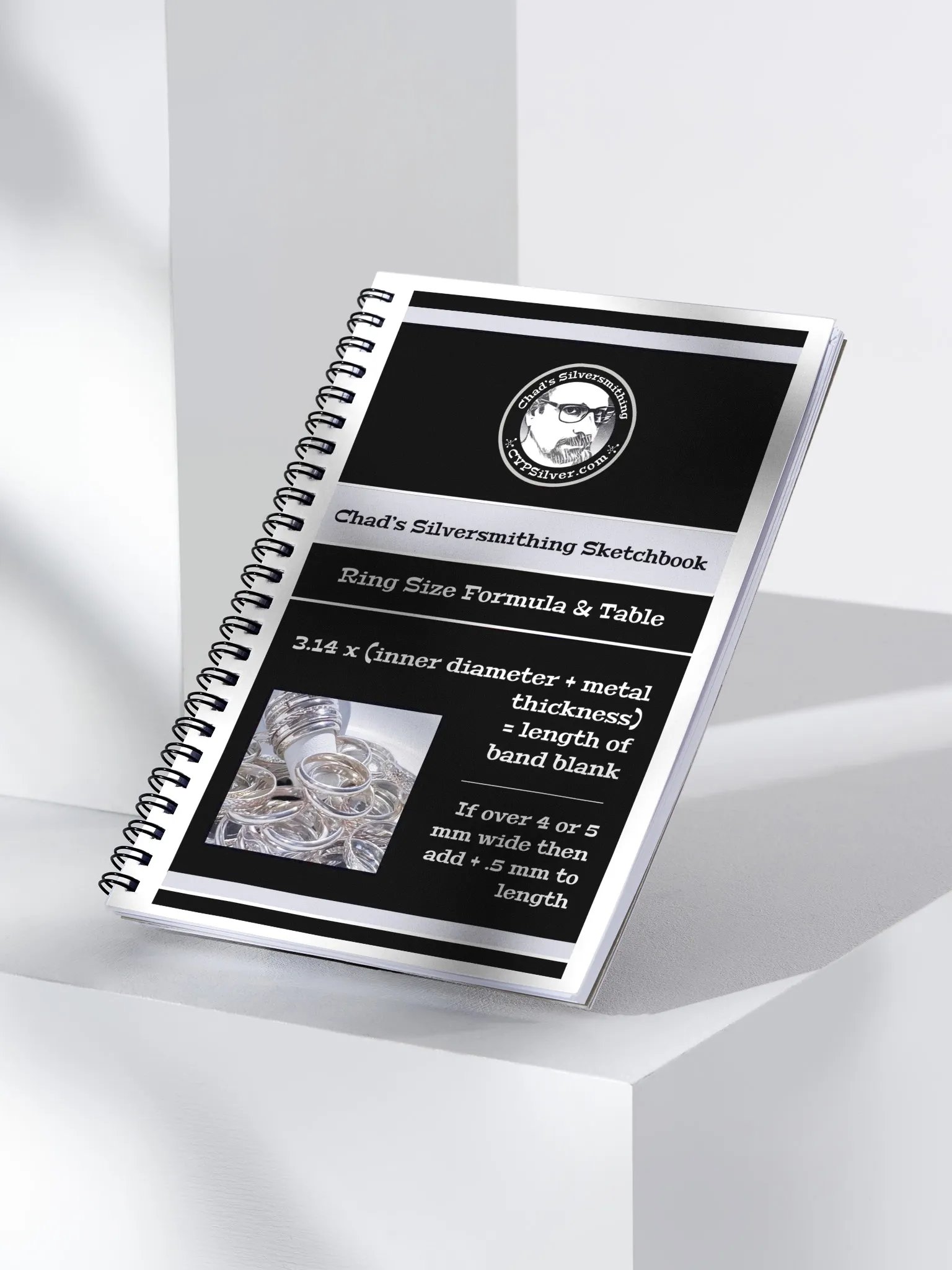 Silversmithing Sketchbook with Ring Size Formula product image (3)