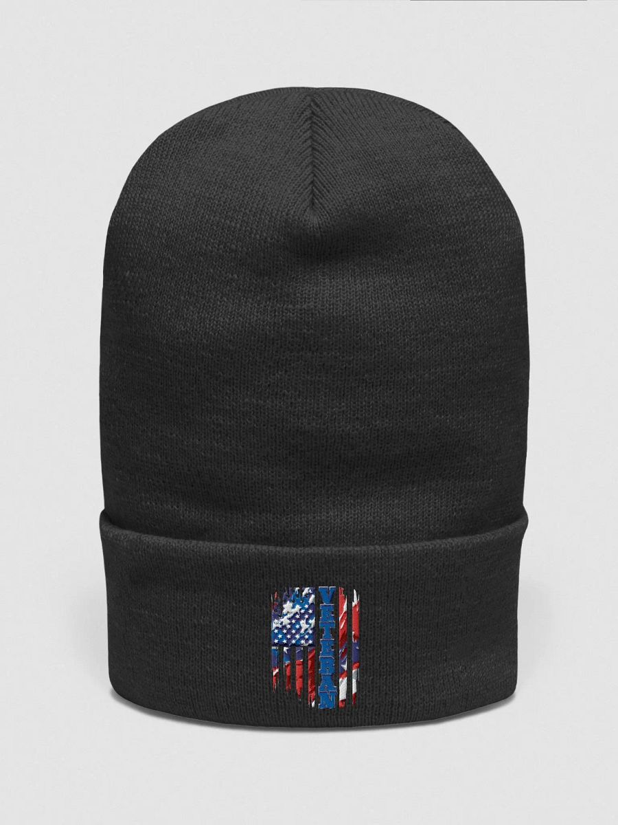 Patriotic Veteran Distressed Flag Beanie product image (1)