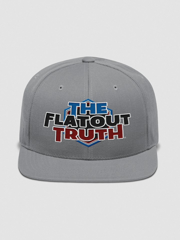 TFOT Embroidered Bold Blue Hex Flat Snapback Hat product image (3)