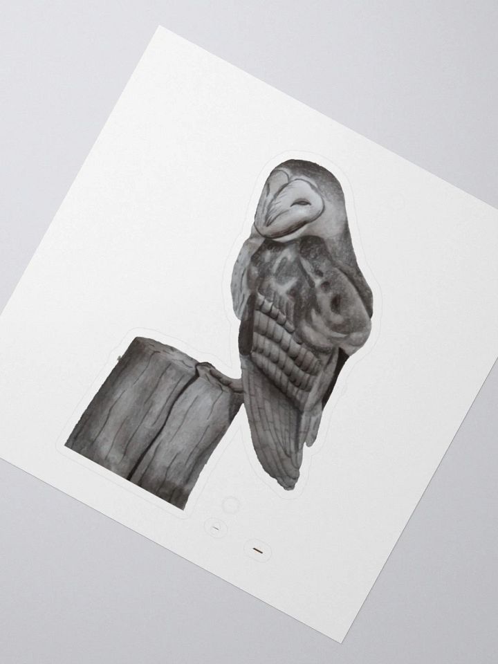 Barn Owl Drawing Sticker product image (6)
