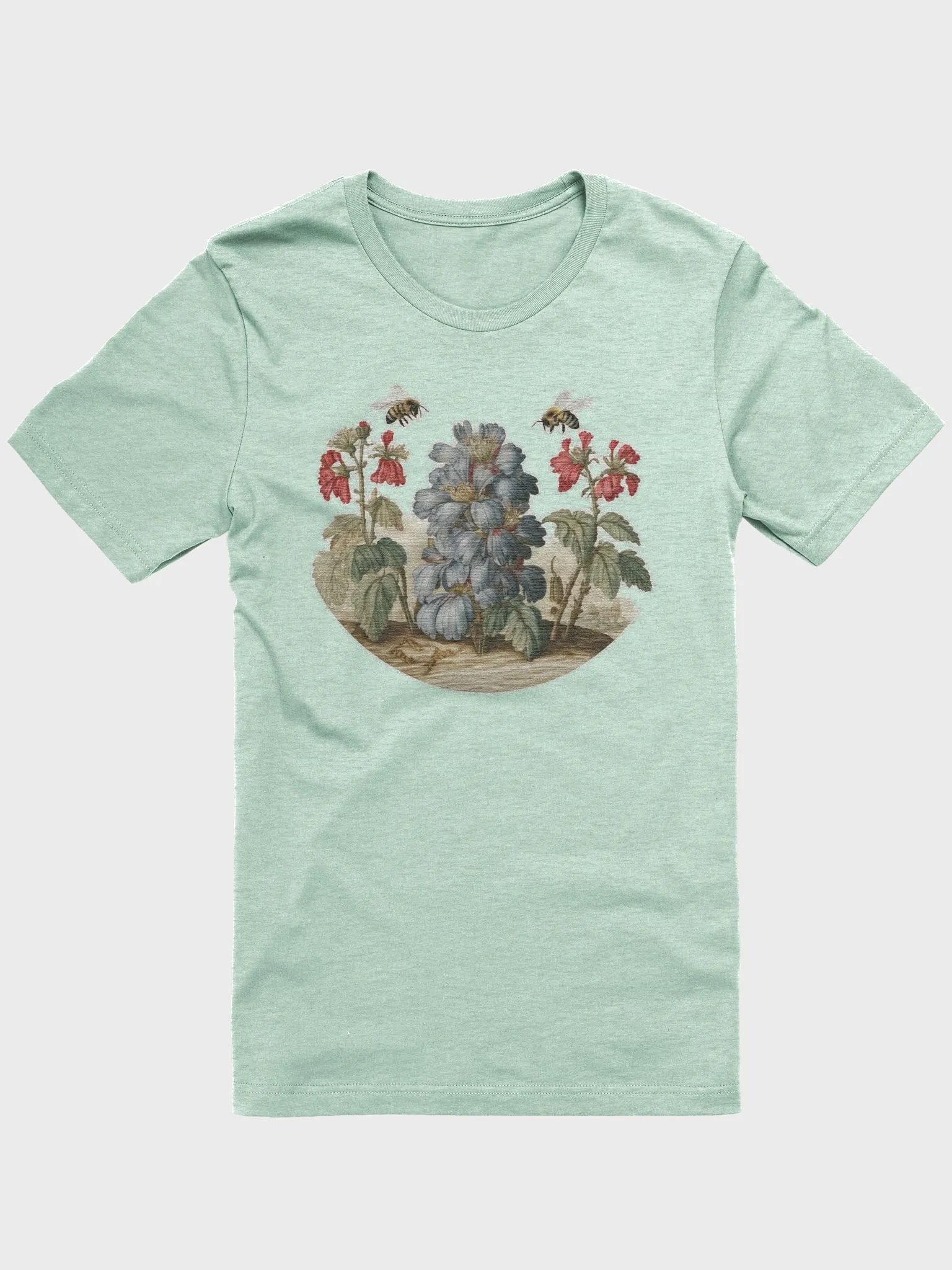 Bees flying over some flowers Supersoft T-Shirt product image (1)