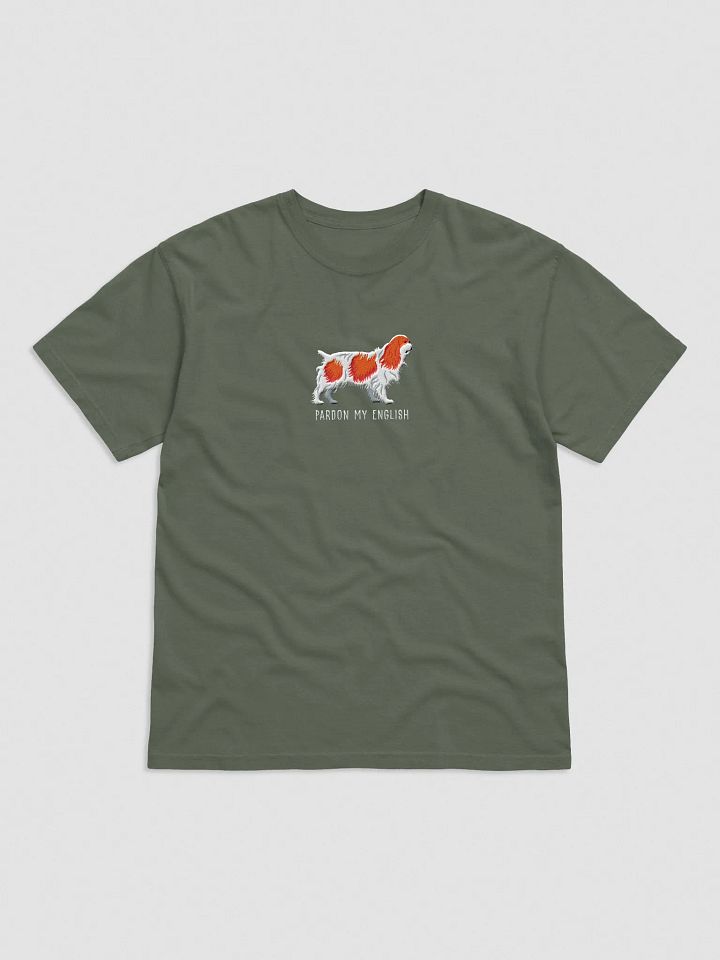 Pardon My English T-Shirt(Embroidered) of an English Toy Spaniel(Blenheim) product image (25)