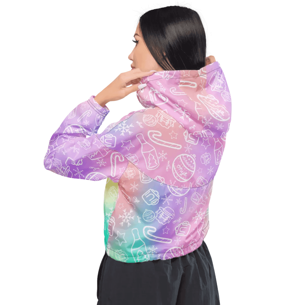 Limited Edition Christmas Tie Die Crop Windbreaker product image (6)
