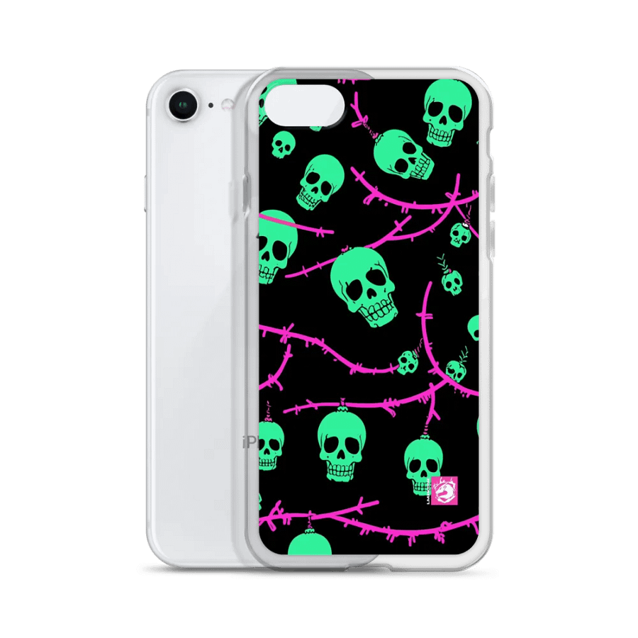 Skull green neon iPhone Case product image (2)