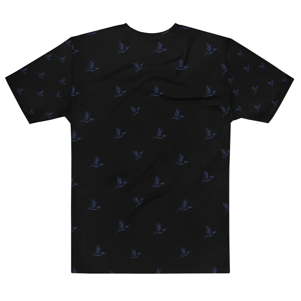 humming birds on black t shirt product image (5)