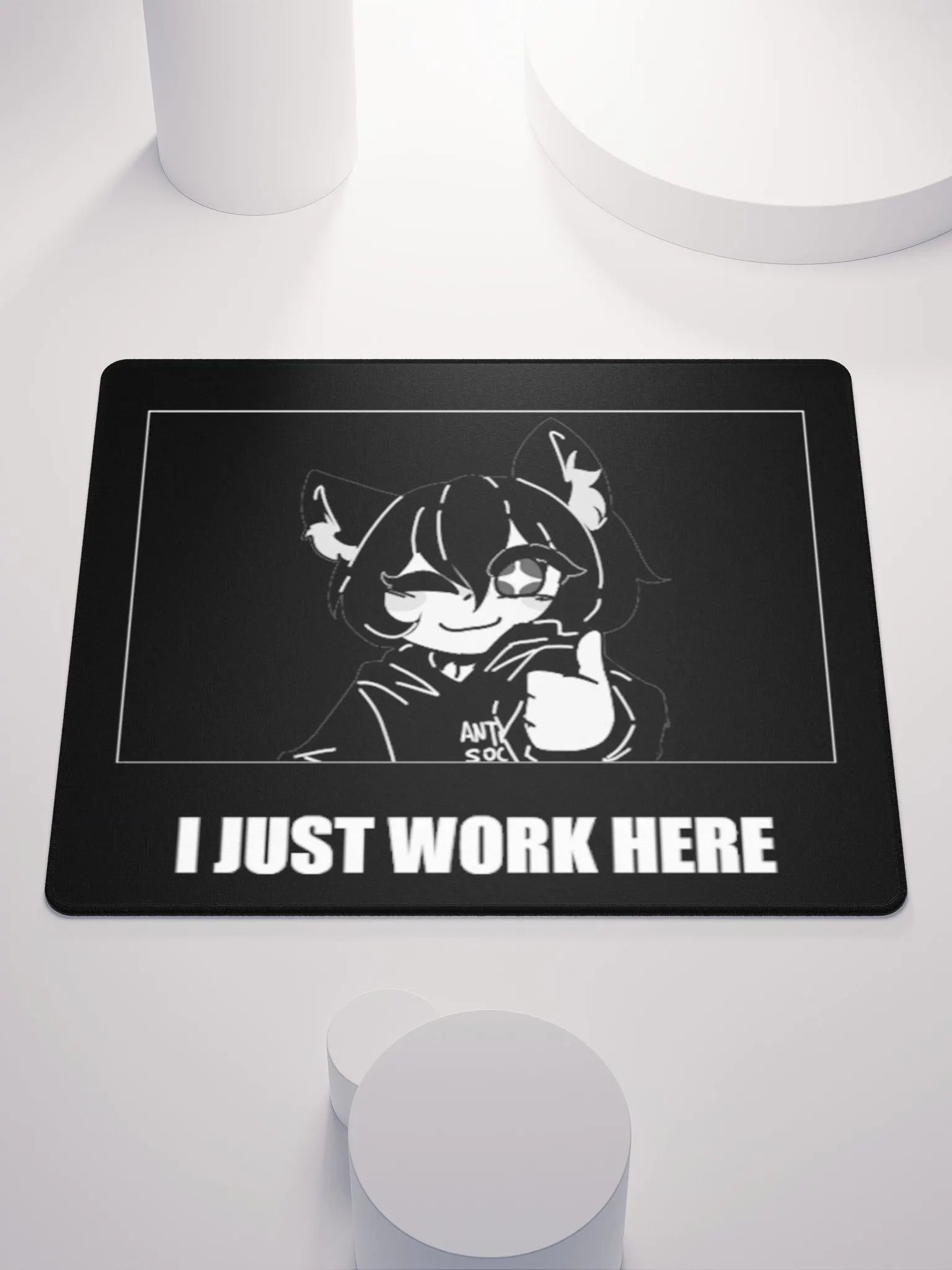 MØRI I JUST WORK HERE GAMING MOUSE PAD product image (1)