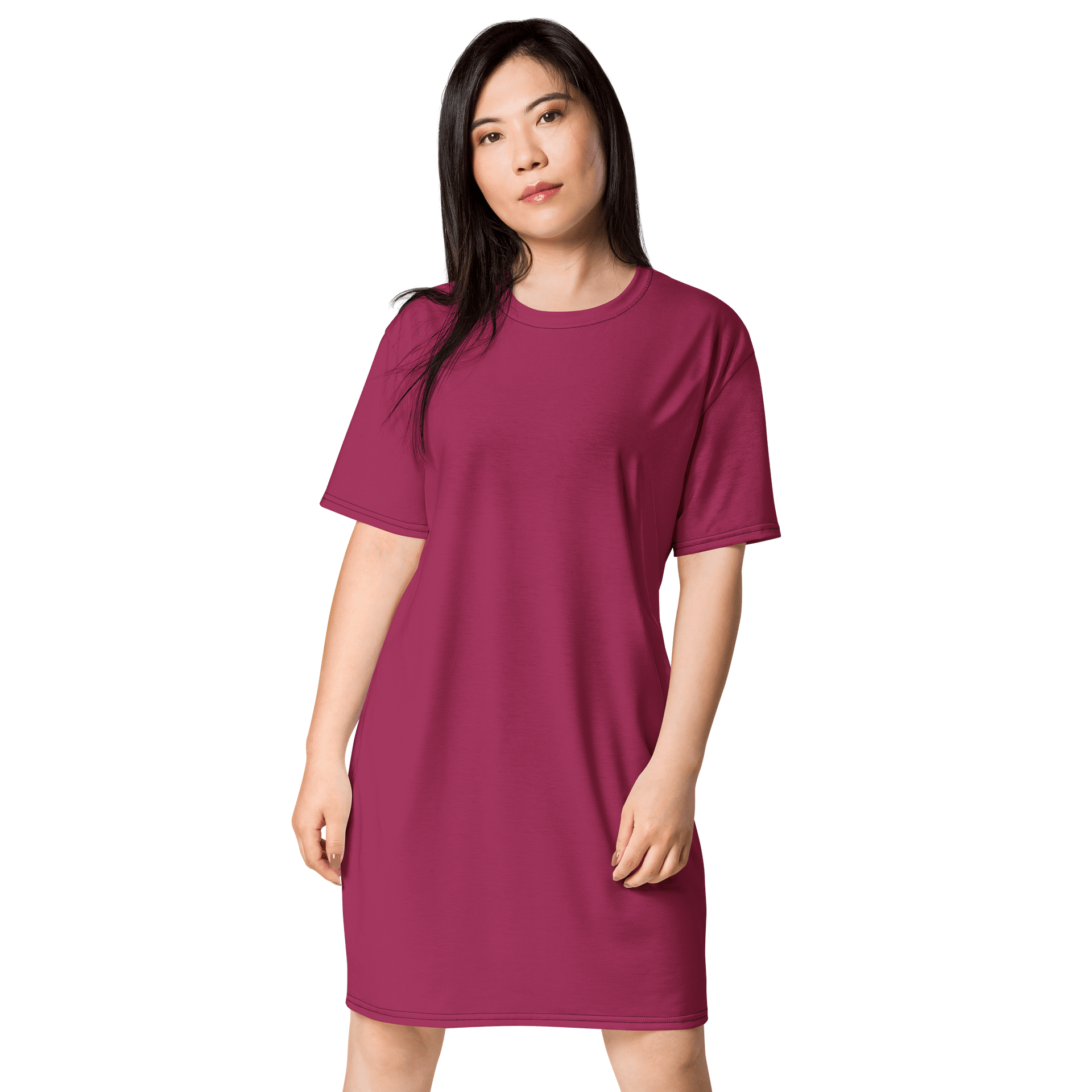 Oversized T-Shirt Dress - Bold Lipstick, Sizes 2XS-6XL product image (1)