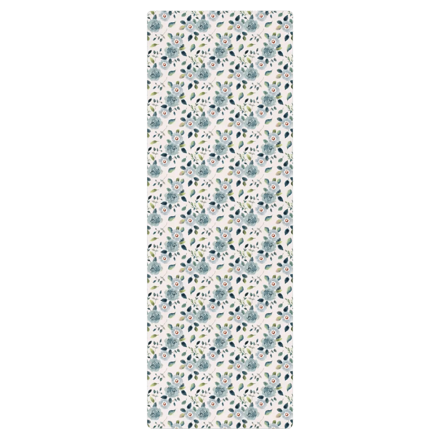 Blue Floral Pattern Yoga Mat product image (2)