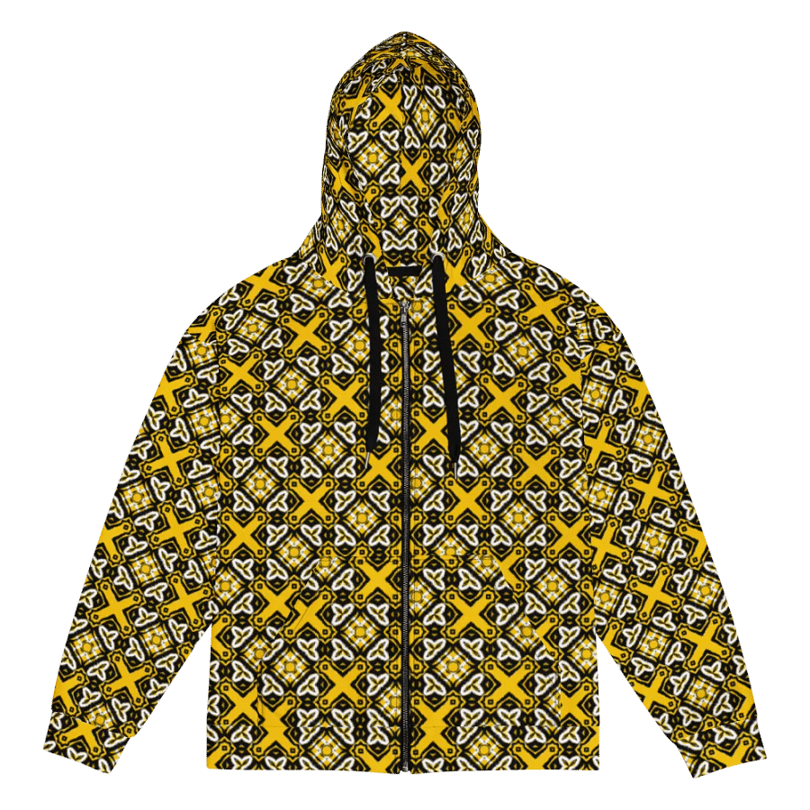 Symmetric X Grid Unisex Zip Hoodie product image (4)