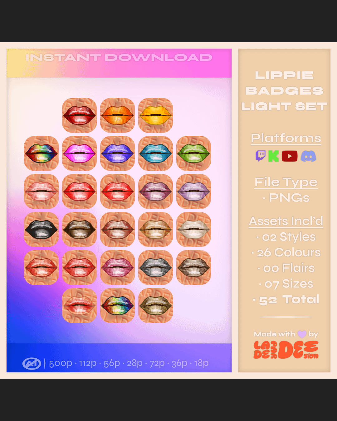 Lippie Badges [Light Set] product image (3)