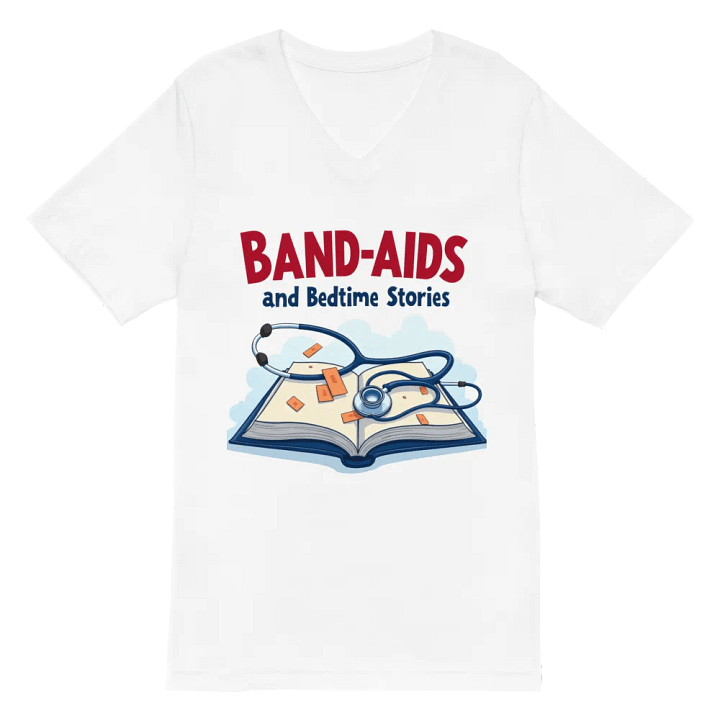 Bedtime Stories and Band-Aids V-Neck Tee product image (6)