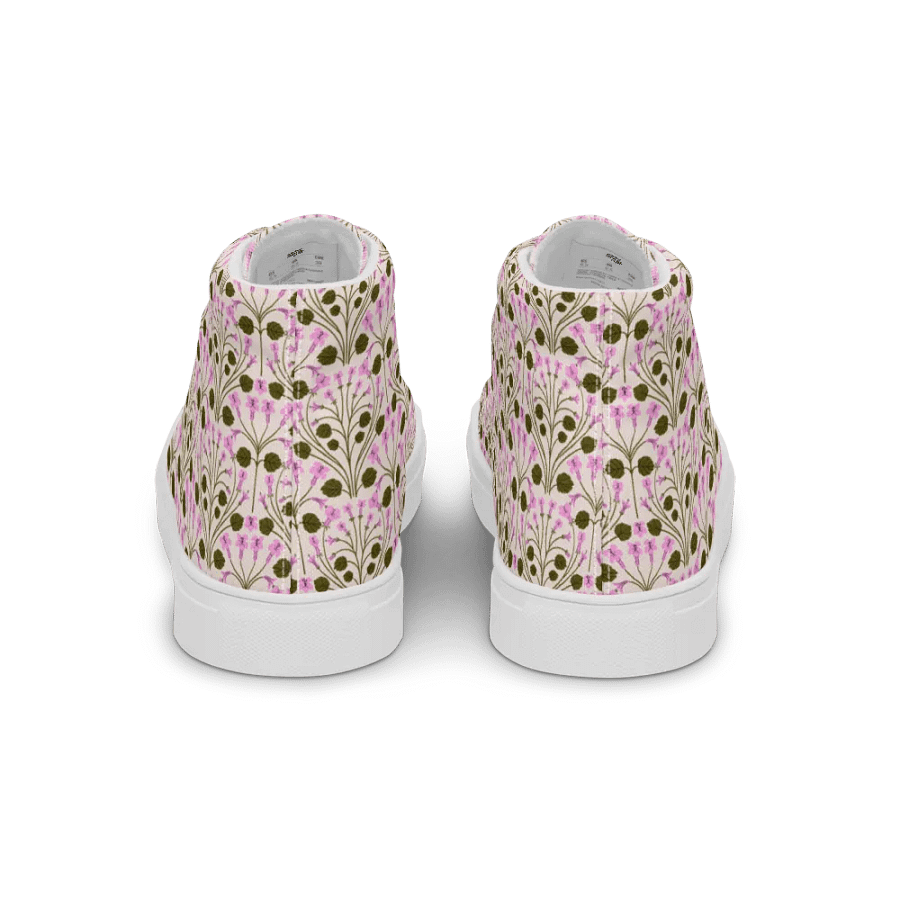 Alpine Serenity - Pink and Green - Women High Top Canvas Shoes product image (3)