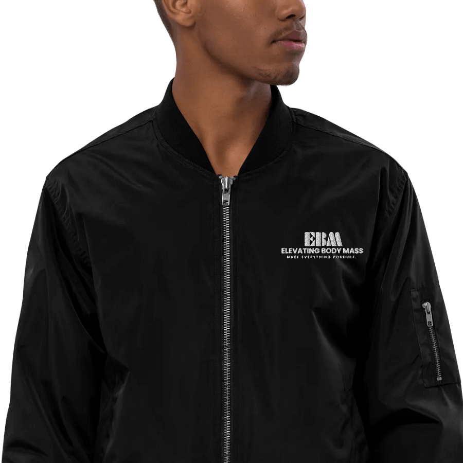 EBM Premium Recycled Bomber Jacket (White Logo) product image (12)