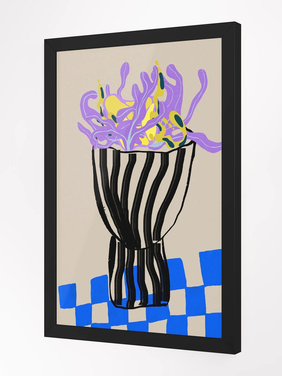 Swirling Vase Framed Matte Artwork | Elegant Abstract Floral Design | Modern Art with a Touch of Nature’s Beauty product image (4)
