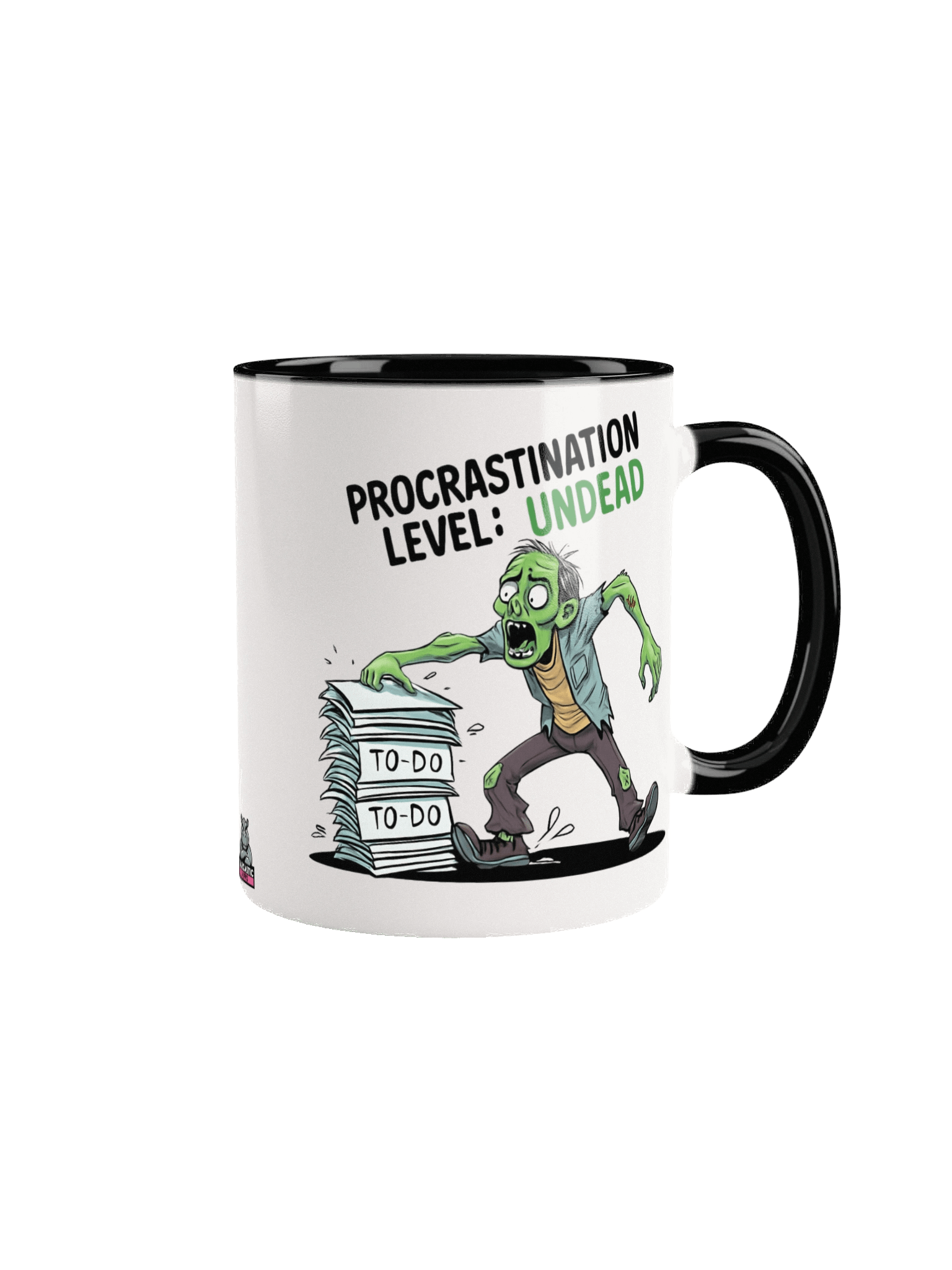 "Procrastination Level: Undead" Halloween - Zombie Mug – Funny To-Do List Graphic Mug for Chronic Procrastinators product image (2)