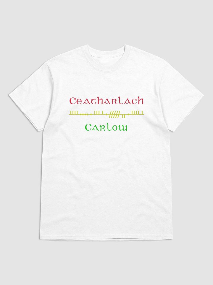 Carlow/Ceatharlach, Scholastic Style Ogham Printed T-shirt product image (19)