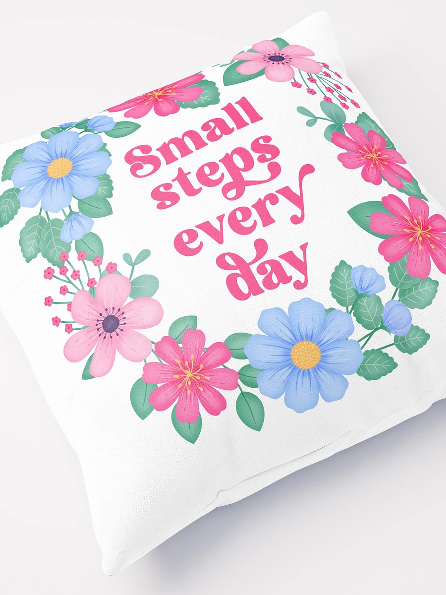 Small steps every day - Motivational Pillow White product image (5)