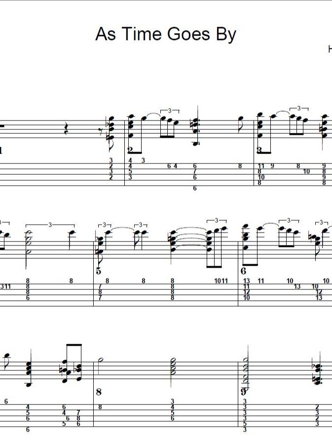 As time goes by - Guitar sheet music product image (1)