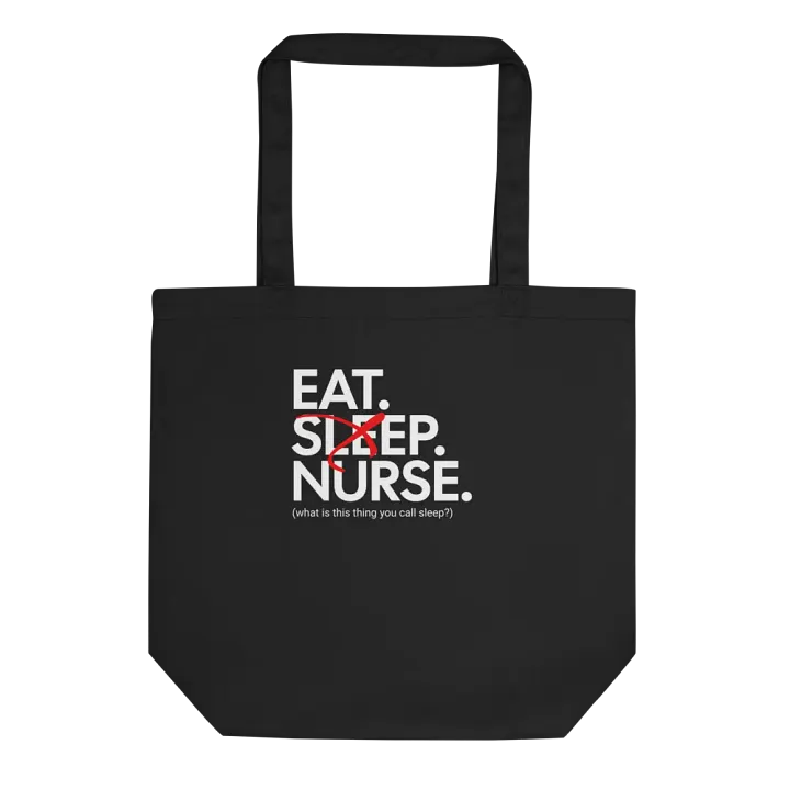 Eat Sleep Nurse Tote Bag (Black) product image (1)