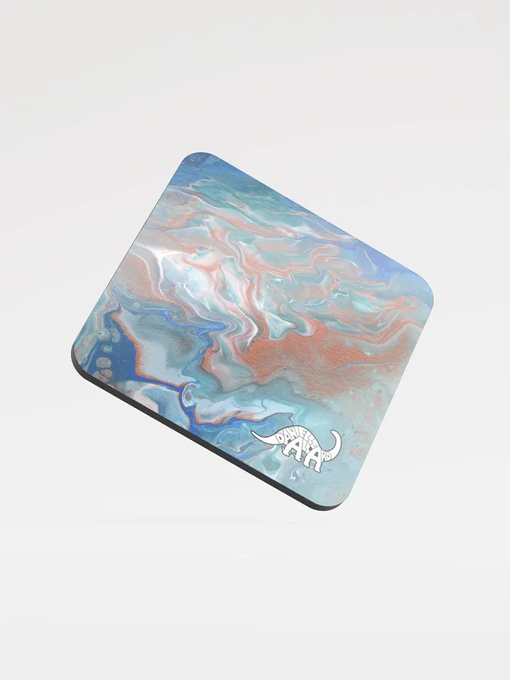 Metallic Orange Fluid Acrylic Coaster product image (2)