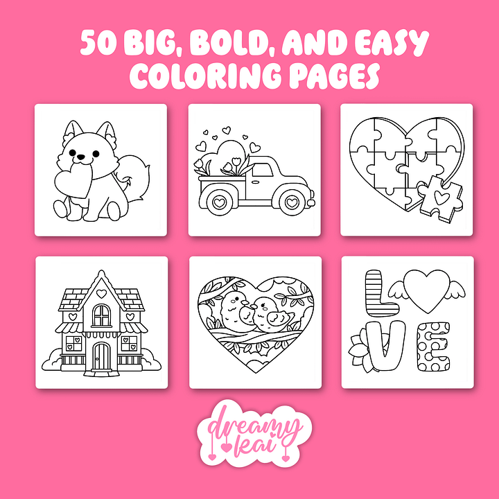 Digital Coloring Book - Love in the Air product image (2)