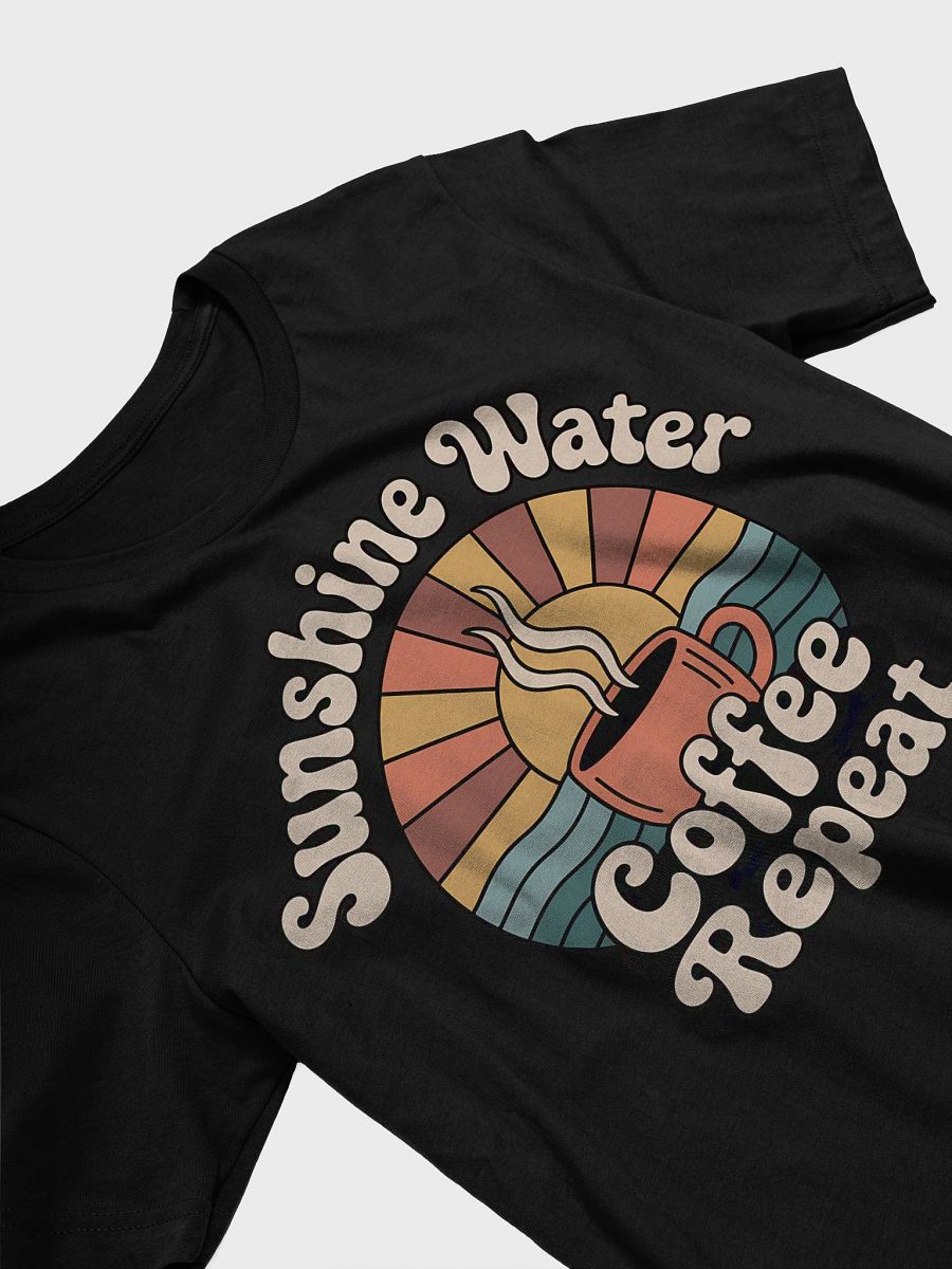 Sunshine Water Coffee Repeat Retro T-Shirt product image (29)