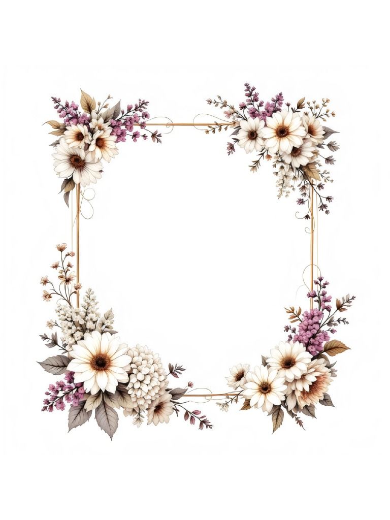20 Elegant Floral Frames and Borders Clipart Designs, Decorative Frames Set, Floral Illustrations, Soft Pastel Floral Clipart product image (3)