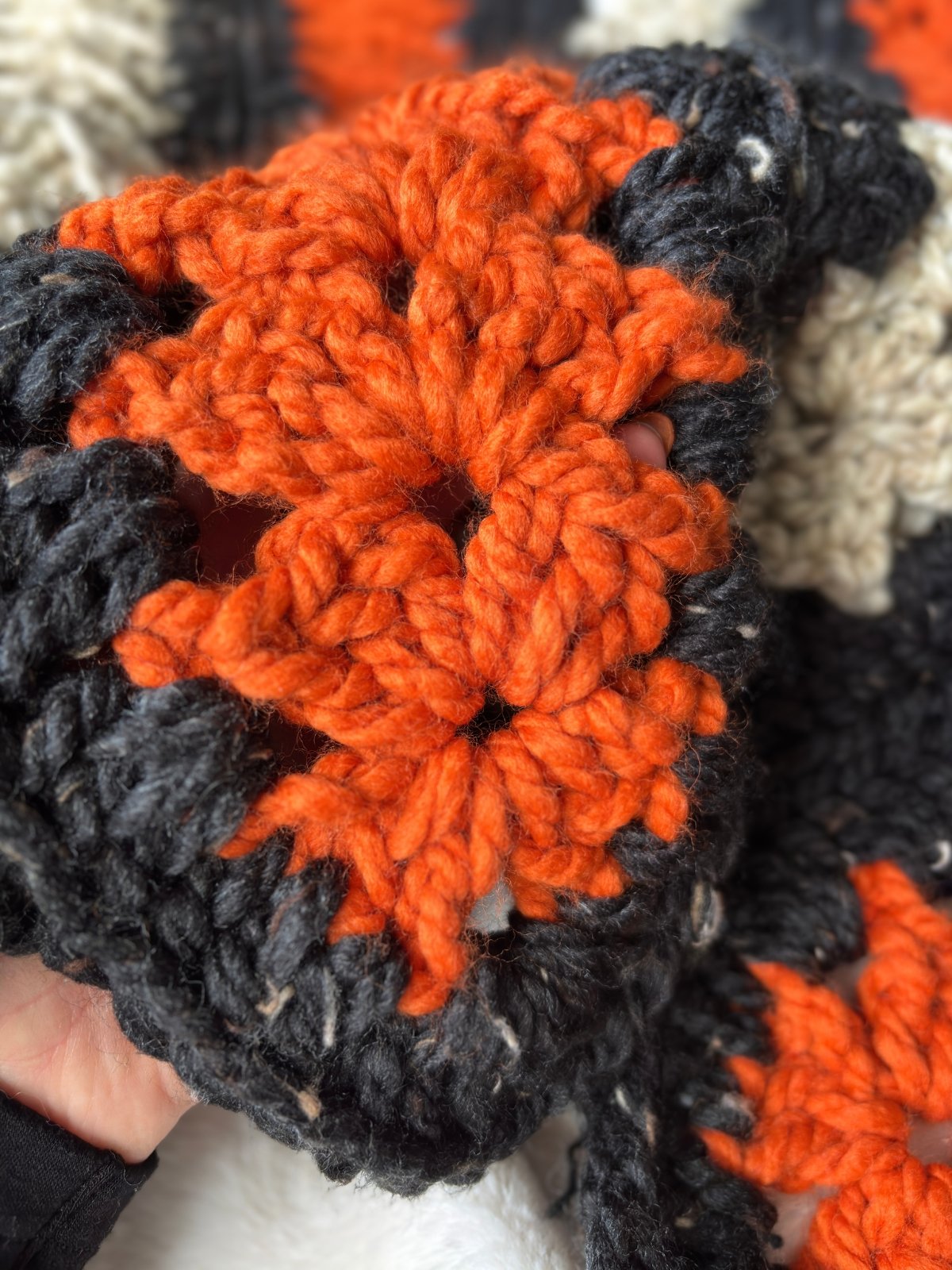 Spooky Strips Mile-a-Minute Crochet Blanket Pattern | Easy Super Chunky Throw Blanket for Beginners | Halloween Afghan PDF product image (7)