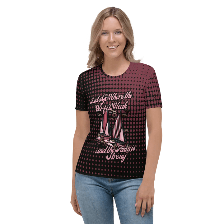 Lets Go where the Wifi is Weak and the Rum is Strong All Over Print T-shirt product image (2)