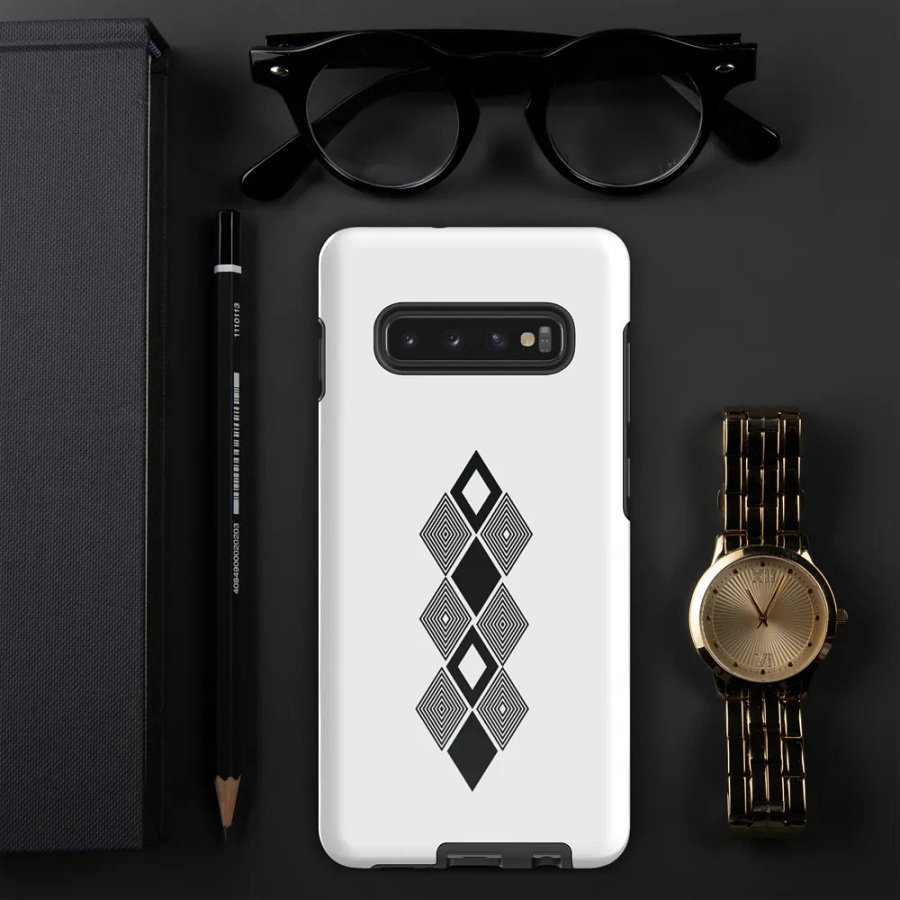 Black and white triangle design Tough Case for Samsung® product image (51)