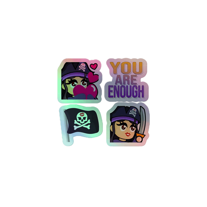 Mint Emote Holo Stickers product image (1)