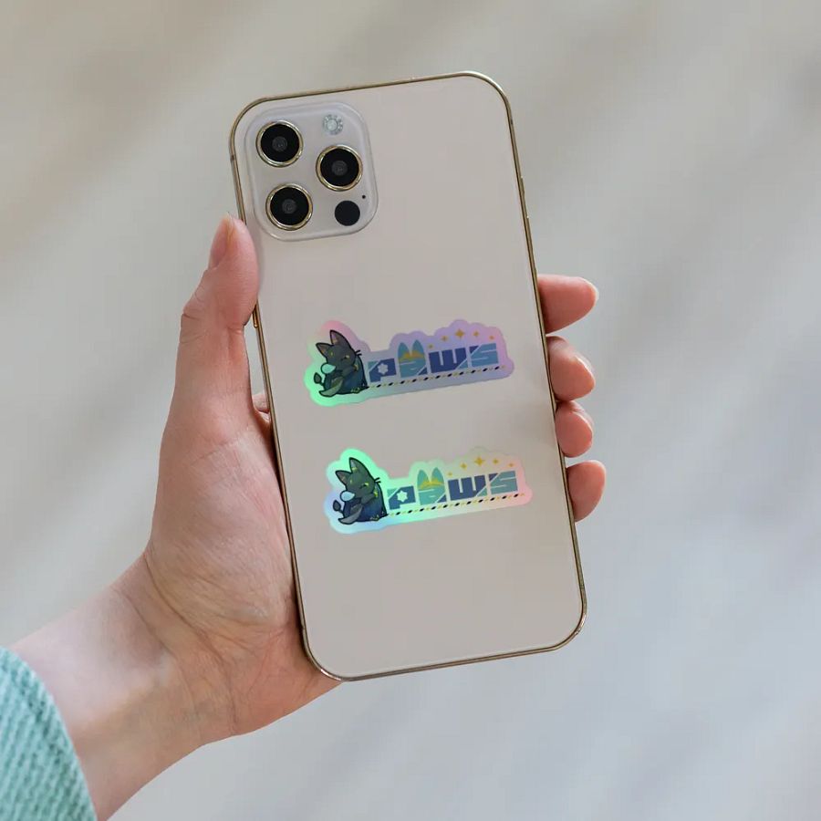 Paws Logo Holographic Sticker product image (6)