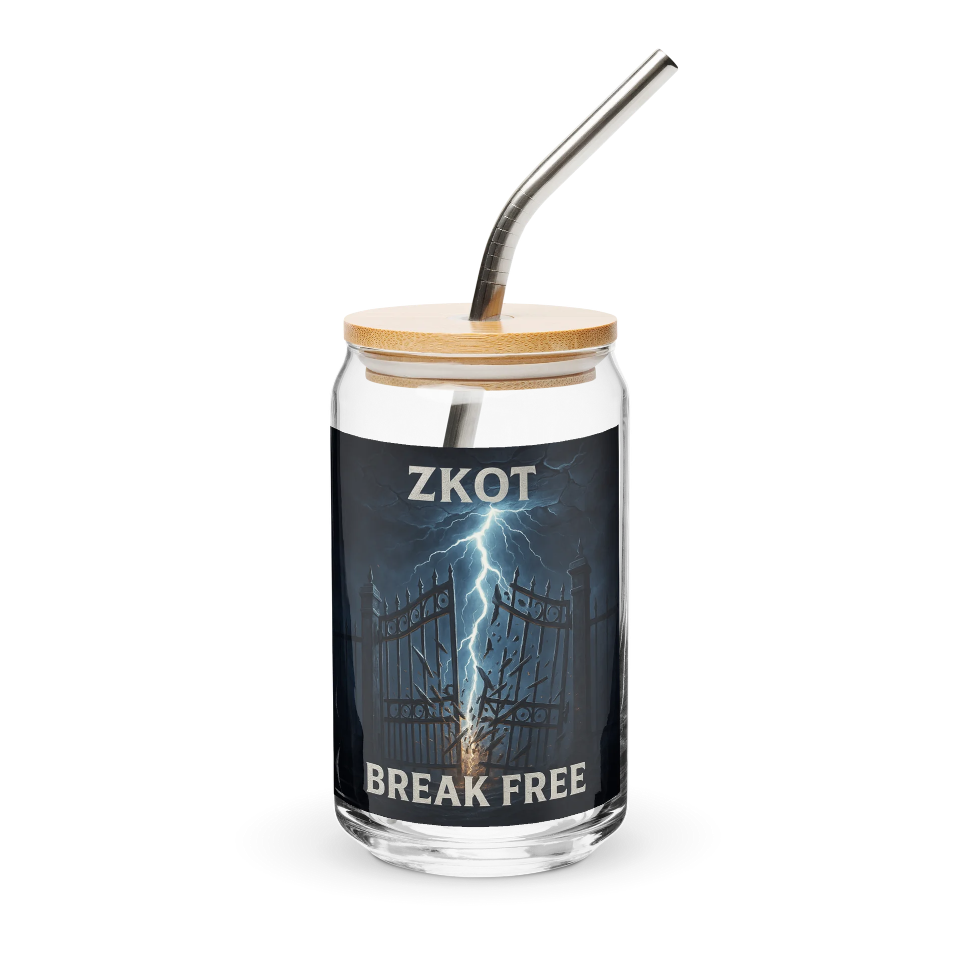 Break Free Album Cover Can Shaped Glass + Lid & Straw - Show your Support - Drinkware product image (1)