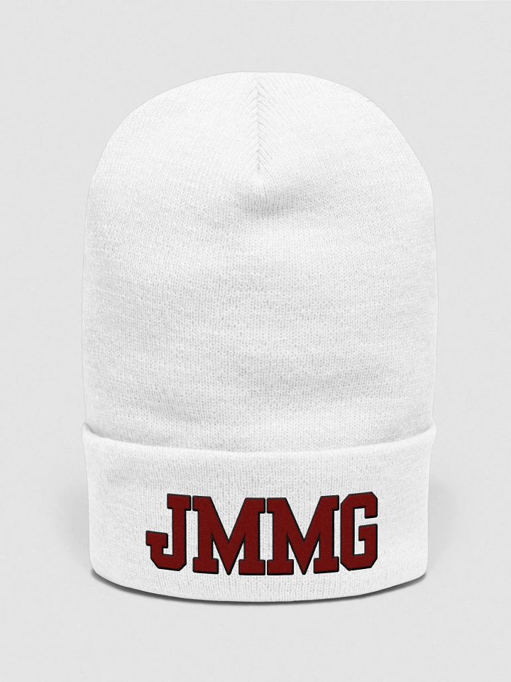JMMG Bold Red Beanie (white) product image (1)