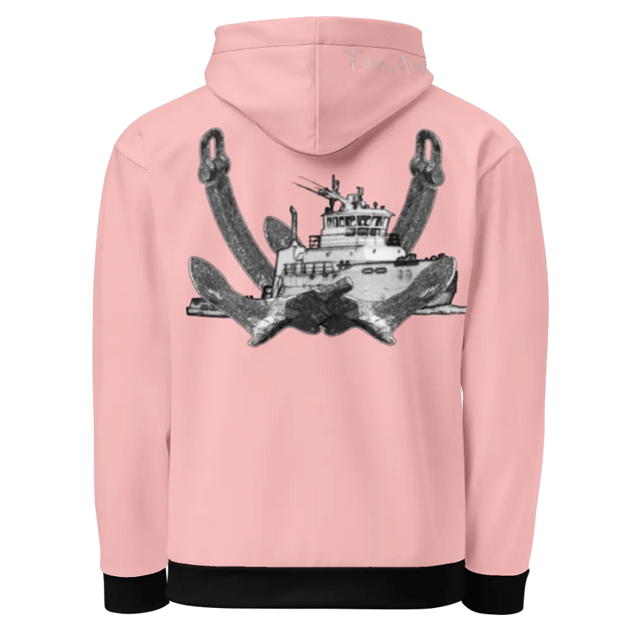 Pink Twin Anchor Titan tug Hoodie product image (3)