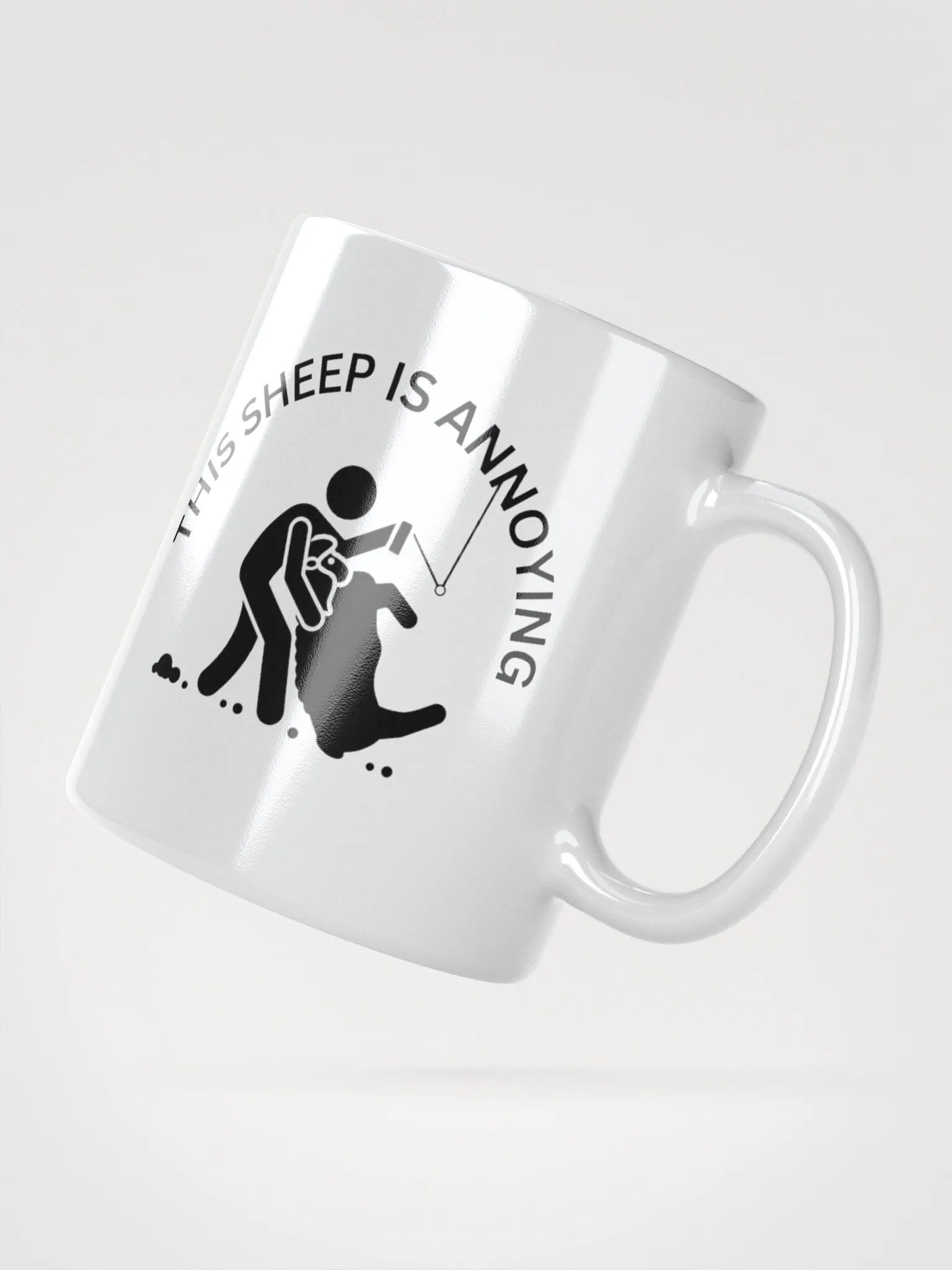 "This Sheep is Annoying" White Glossy Mug product image (6)