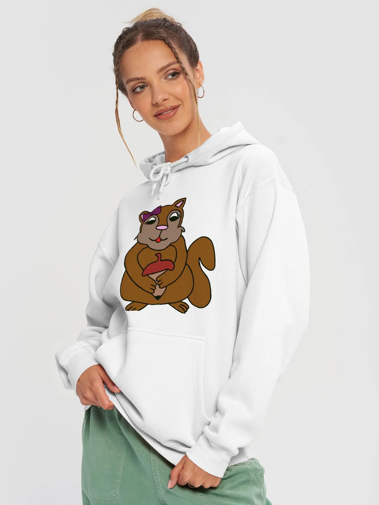 Whimsical Squirrel Acorn Hoodie product image (1)