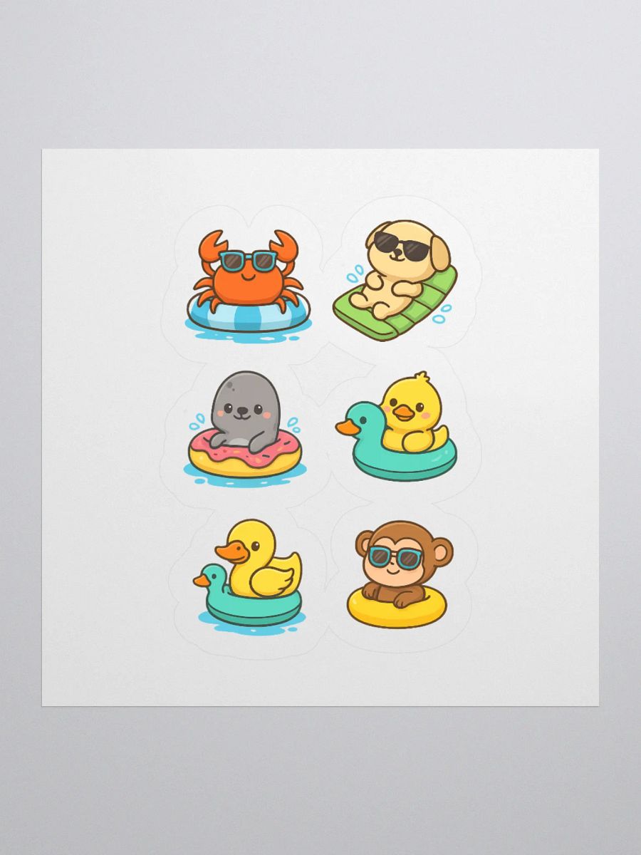 Animal Pool Party Sticker Set 2 product image (1)