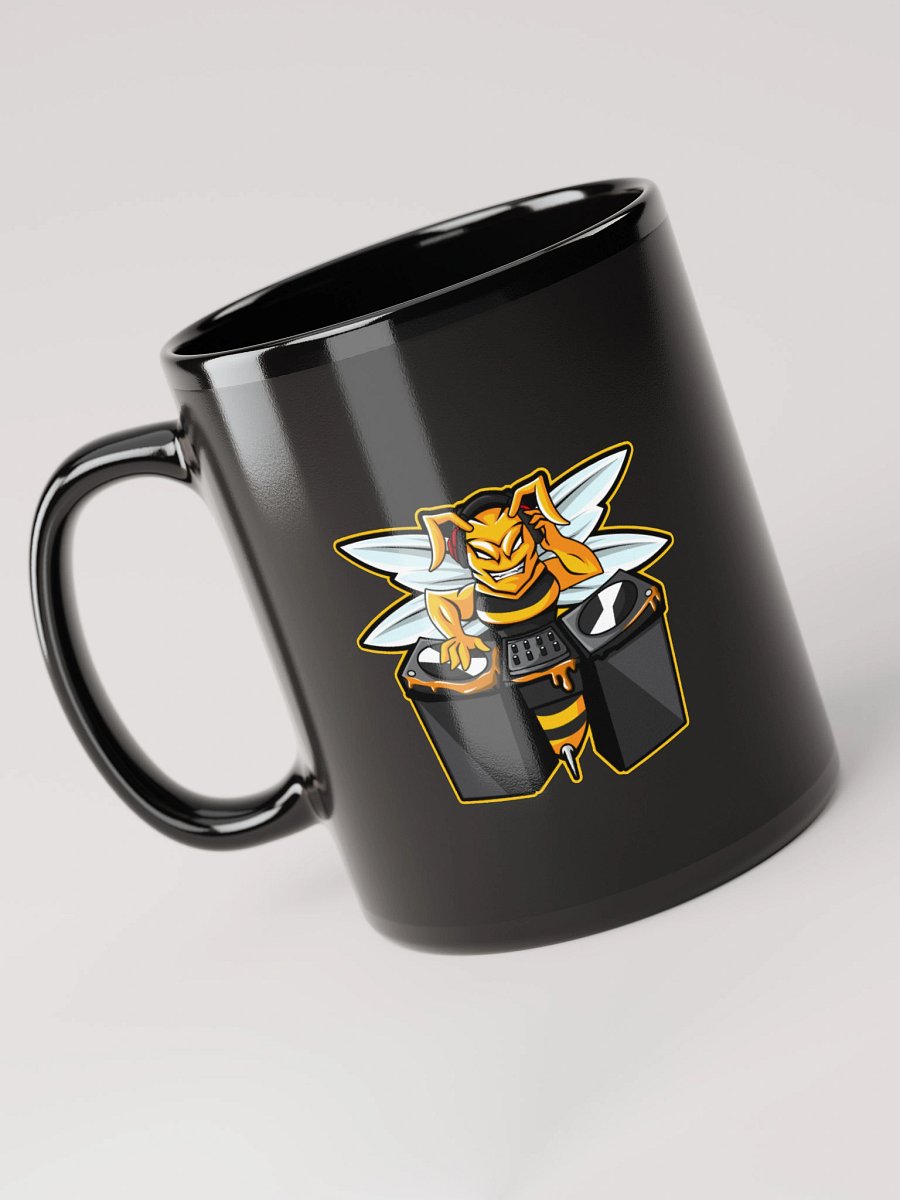 Bee Logo Black Glossy Mug product image (5)
