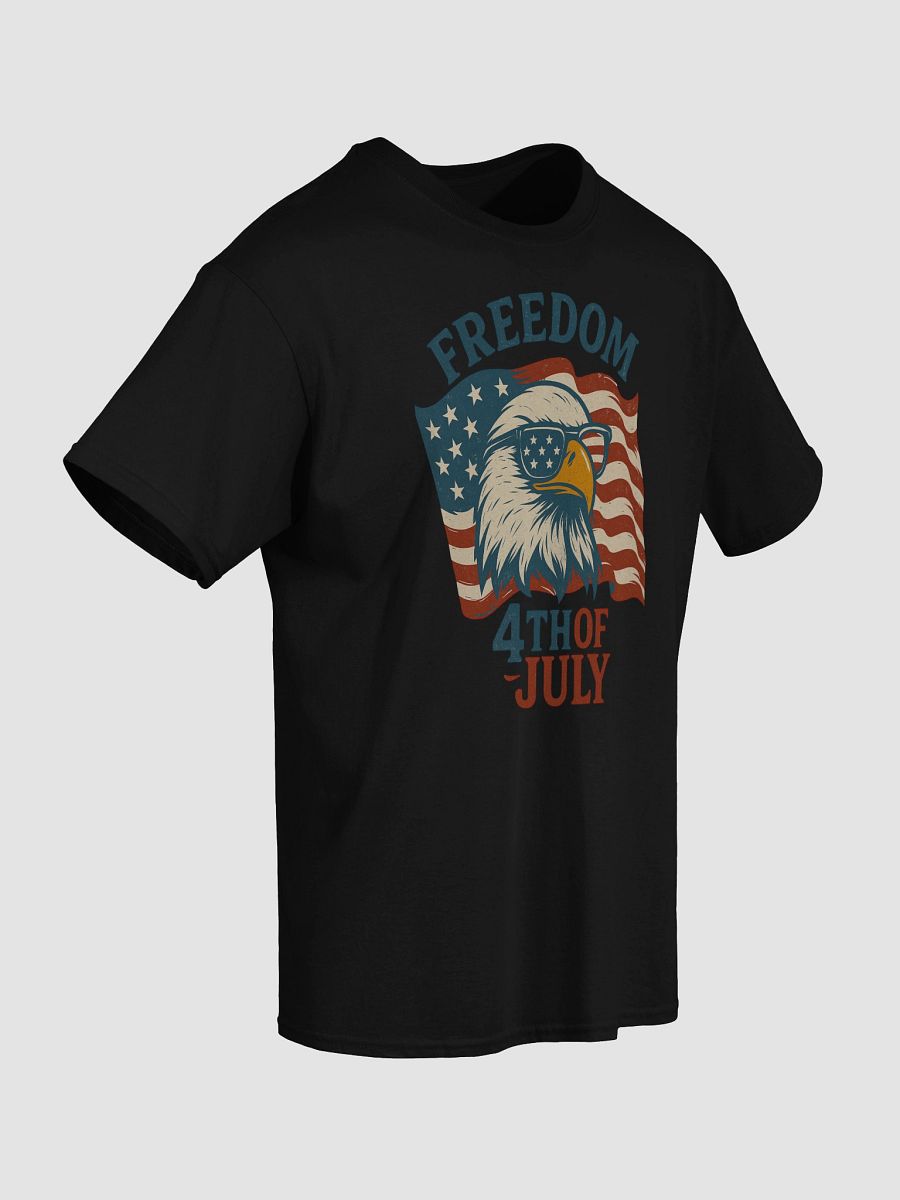 Freedom 4th of July Shirt – Bald Eagle in Flag Shades Patriotic Tee product image (37)