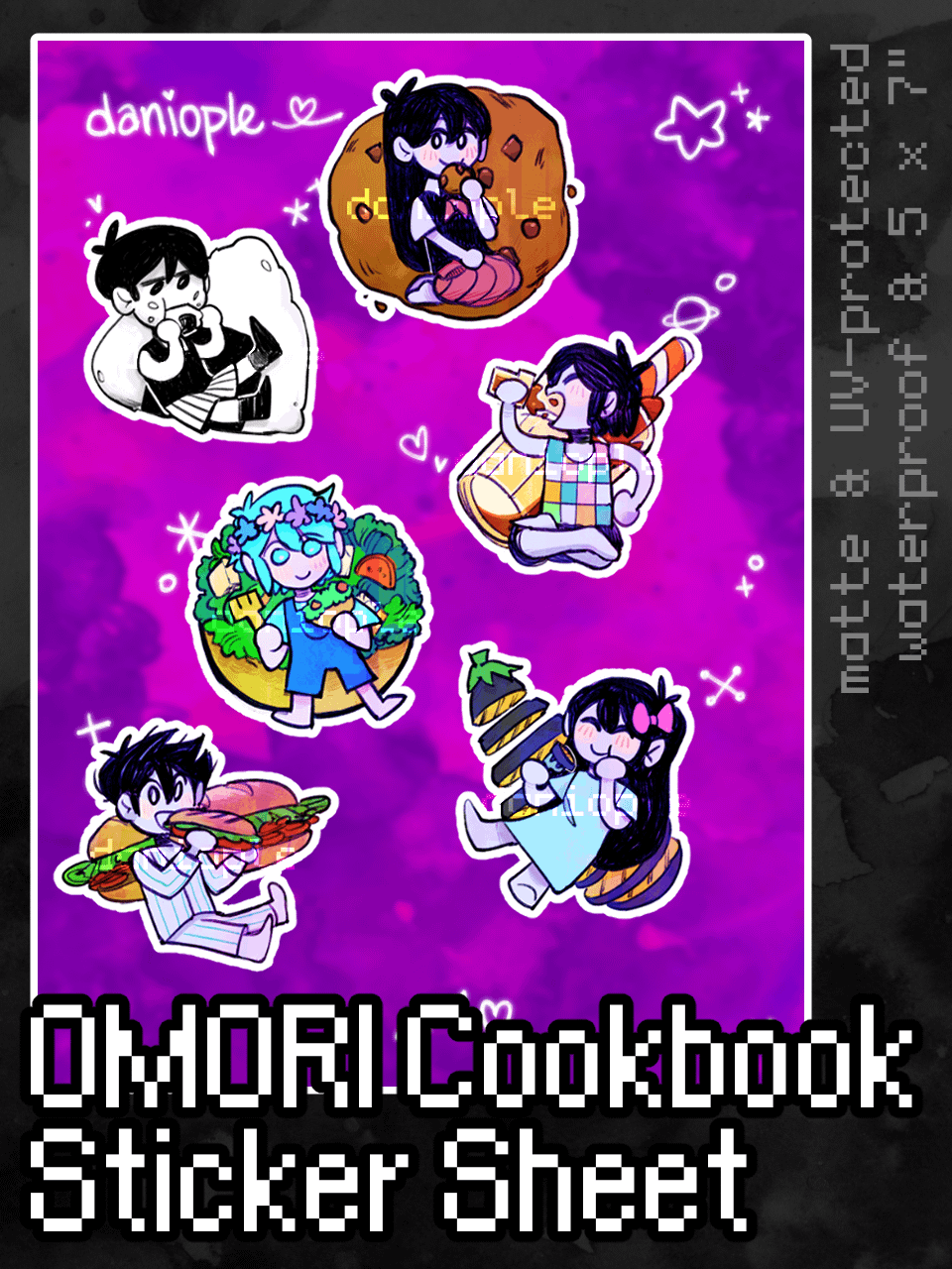 OMORI - Cookbook Sticker Sheet (Leftover Stock) product image (1)
