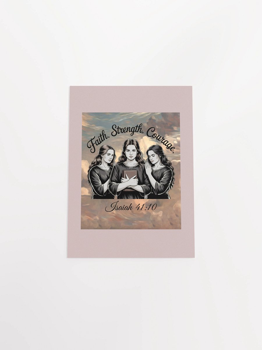 Faith Strength Courage Christin Matte Paper Poster - Printable product image (4)