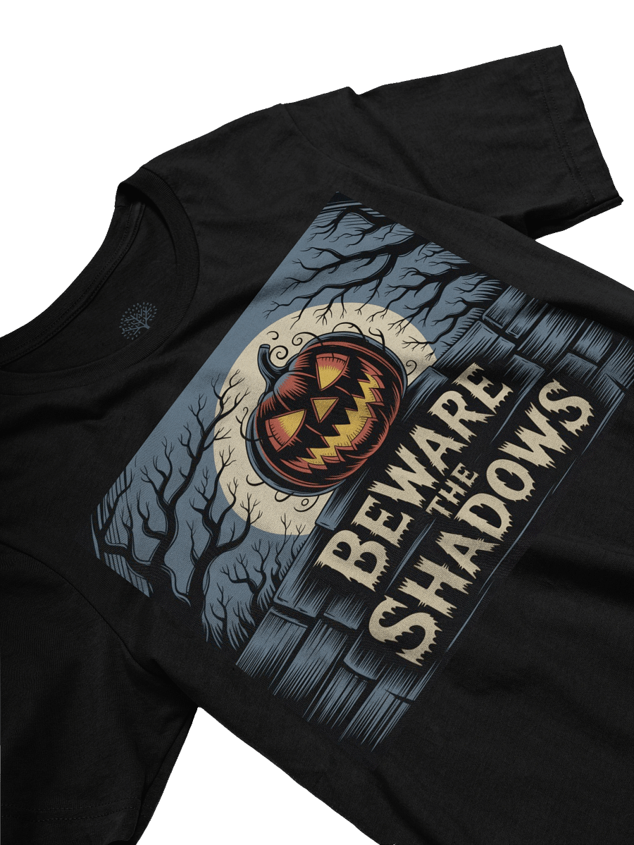 Beware the Shadows Halloween T-Shirt - Unisex Supersoft Design | Graphic Grove product image (25)