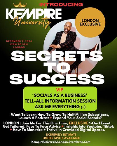London! Get a head start on your 2025 goals by attending our very FIRST EVER Kempire University. Learn the tips and tools for...
